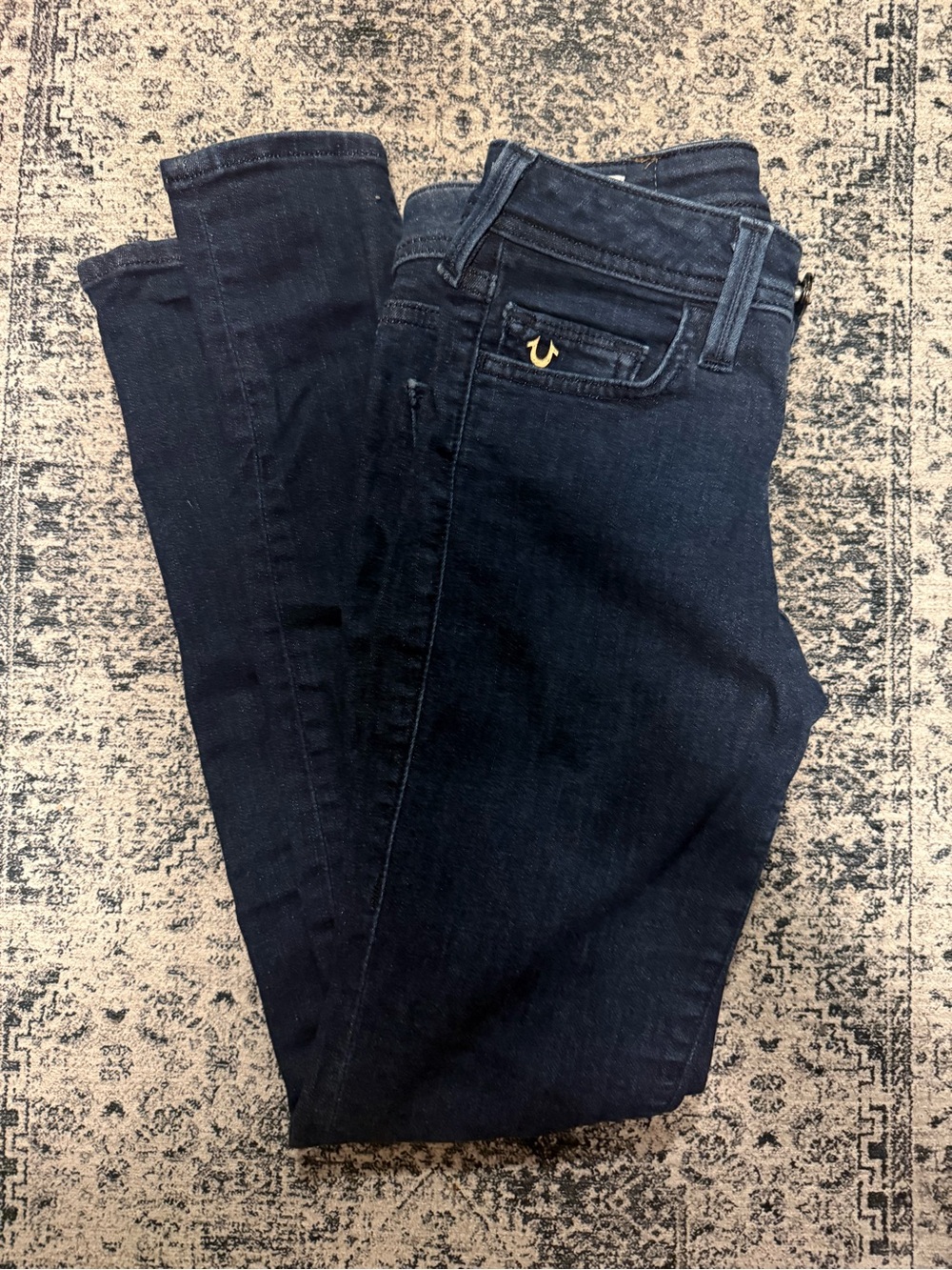 True Religion Women's Dark Indigo Skinny Jeans